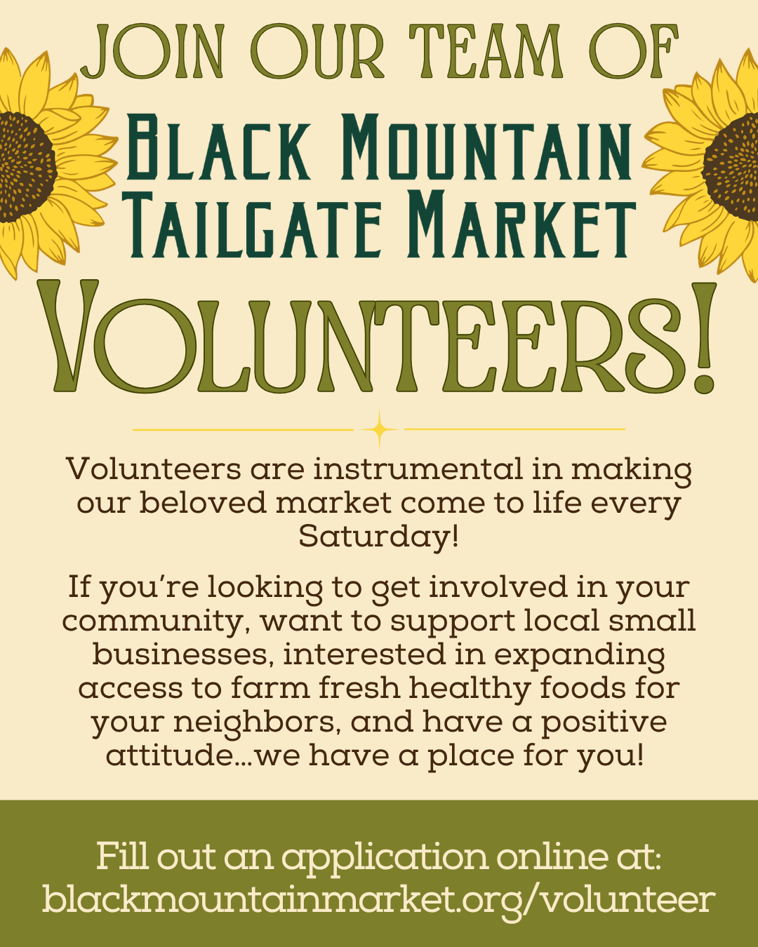 Volunteers Needed 2026